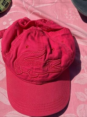 Lacoste Red Embroidered Crocodile Cap - Wailea Maui